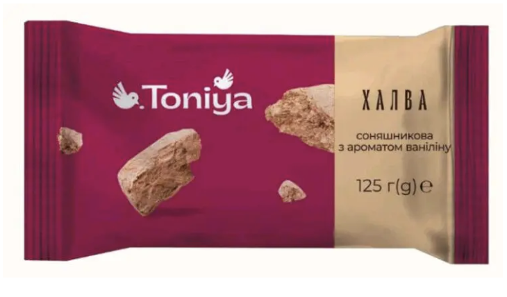 Халва з ароматом ванілі фасована 125г ТM Toniya